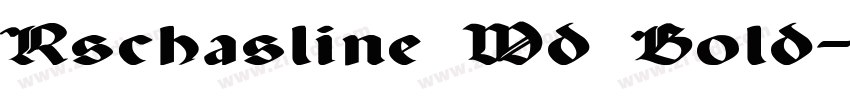 Rschasline Wd Bold字体转换